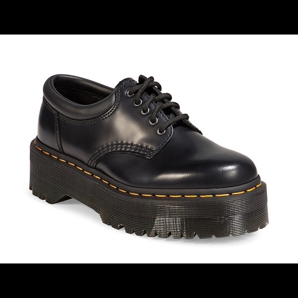 Dr. Martens 1461 Quad Leather Platform Shoes. US WOMEN 9 / US MEN 8